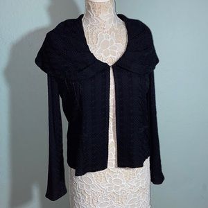 Ming Wang Cape Cropped Jacket Black Size L